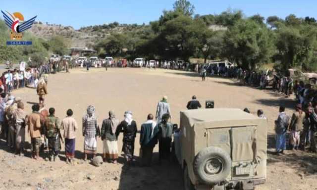 وقفة مسلحة في مديرية سامع بتعز وفاءً للشهداء وتأكيداً على الجهوزية