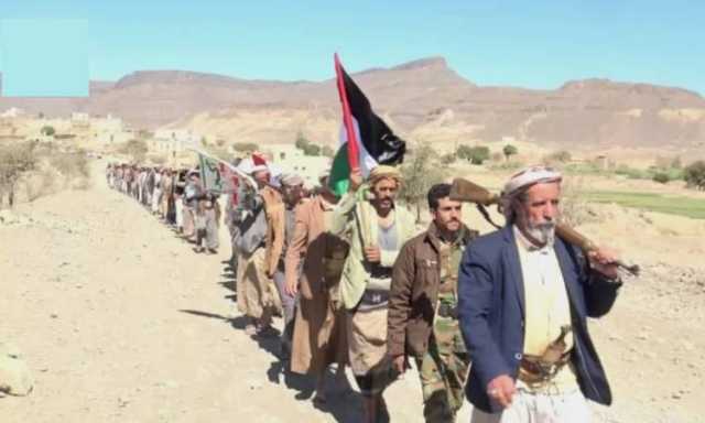 وقفة ومسير في جحانة لخريجي دورات طوفان الأقصى