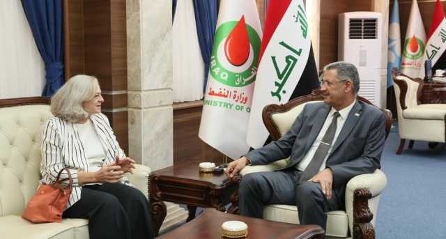 وزير النفط يبحث مع السفيرة الأمريكية وشركة “شل” التعاون المشترك