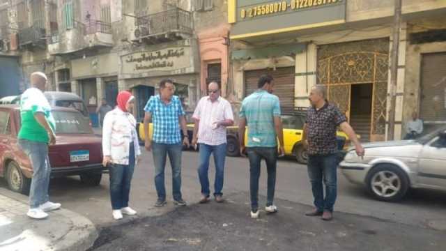 وقف أعمال بناء مخالف في حي الجمرك بالإسكندرية