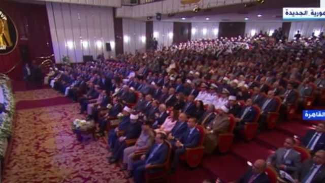 الرئيس السيسي يشاهد فيلما تسجيليا عن جهود «الأوقاف» خلال احتفالية مولد النبي
