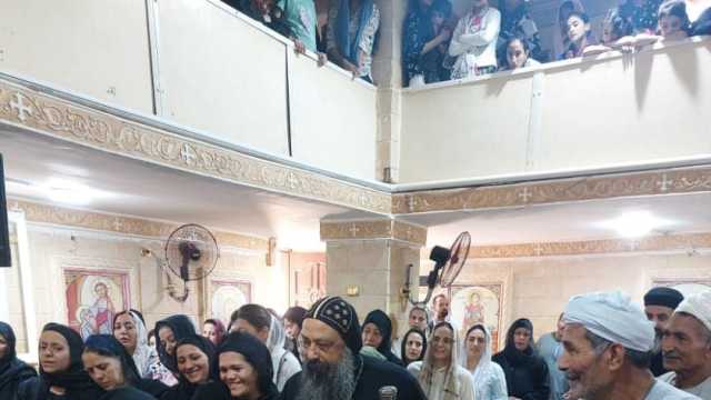 «إيبارشية أطفيح» تحتفل بتذكار القديس «إبراهيم البسيط»