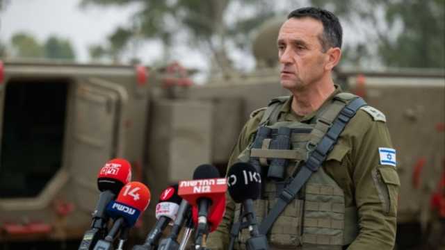 رئيس الأركان الإسرائيلي: لا تغيير في توجيهات قيادة الجبهة الداخلية
