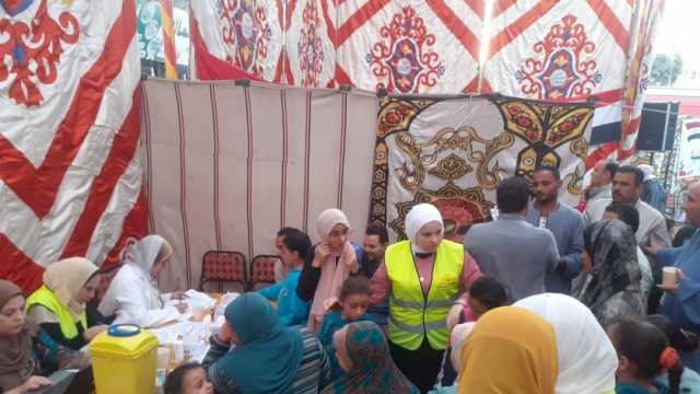 حملة تبرع بالدم في قرية جريس بالمنوفية لدعم الفلسطينيين (صور)
