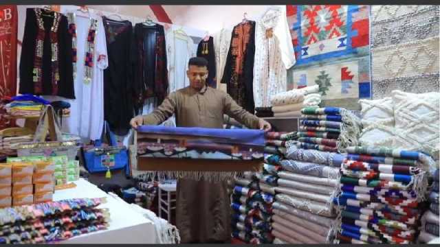 «زي العروس السيوي» بمعرض «ديارنا».. مطرز بالحرير وترتديه 7 أيام
