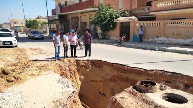 تنفيذ مشروعات بنية تحتية في المناطق المتضررة من السيول بمرسى مطروح