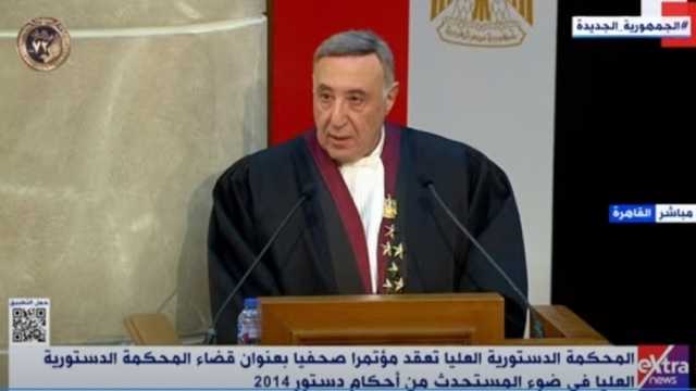 رئيس «الدستورية العليا»: المحكمة ملتزمة بدستور 2014 وتتخذه نبراسا في قراراتها