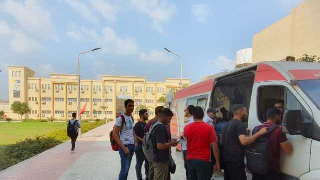 جامعة الدلتا التكنولوجية تنظم حملة للتبرع بالدم للمصابين الفلسطينيين
