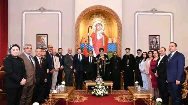 البابا تواضروس يستقبل المرشح الرئاسي فريد زهران