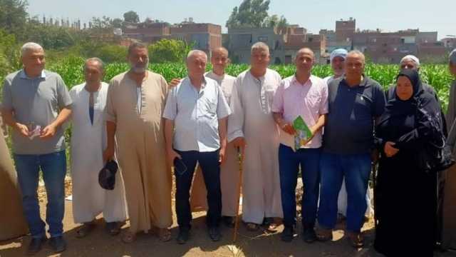 كلية الزراعة بجامعة كفر الشيخ تطلق قافلة إرشادية إلى قرية منية جناح
