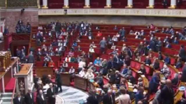 نائب فرنسي يرفع علم فلسطين داخل البرلمان.. وتعليق جلسة محاسبة الحكومة