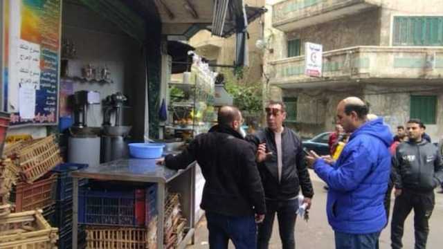 إزالة 432 حالة إشغال طريق في حي المنتزه بالإسكندرية