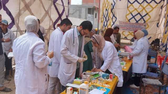 انطلاق قوافل جامعة بنها بقرية قلما في قليوب ضمن «حياة كريمة» 