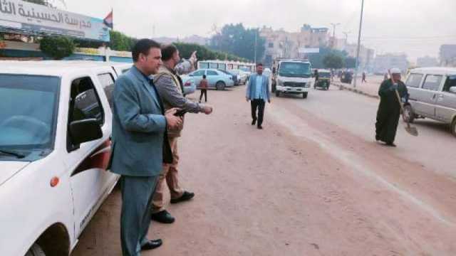 رفع إشغالات الطرق من محيط لجان الانتخابات الرئاسية في الشرقية