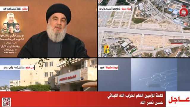 «القاهرة الإخبارية»: حسن نصر الله يؤكد فشل الأسطول البحري الأمريكي في صد هجمات الحوثيين