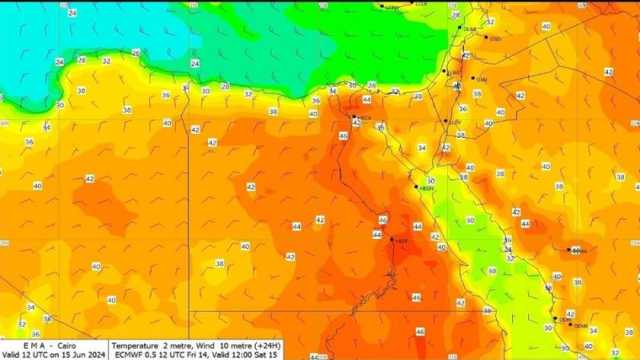الأرصاد: طقس شديد الحرارة على محافظات الصعيد وسيناء