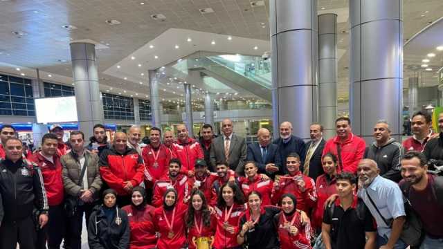 استقبال رسمي من وزارة الرياضة لمنتخب مصر للكاراتيه.. الوزير يهنئ البعثة عبر الفيديو كونفرانس: فخورون بكم