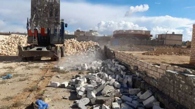 إزالة 127حالة تعد على أملاك الدولة ضمن الموجة الـ22 في بني سويف