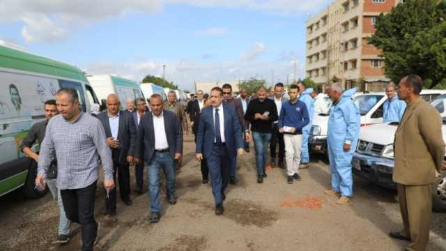 محافظ المنوفية يتفقد اصطفاف المعدات لمجابهة الطوارئ في شبين الكوم