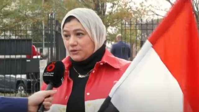 توافد أبناء الجالية المصرية في واشنطن للتصويت بالانتخابات الرئاسية (فيديو)