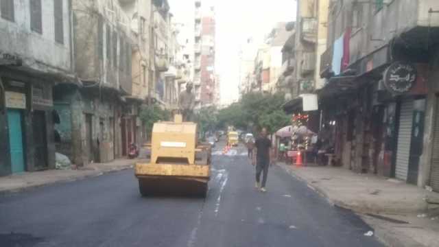 رصف شوارع جهينة بسوهاج بطول 2950 مترا بتكلفة 3 ملايين جنيه