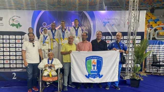 أبطال باراتايكوندو مطوبس يحصدون 5 ميداليات ذهبية وأخرى فضية بالبطولة العربية