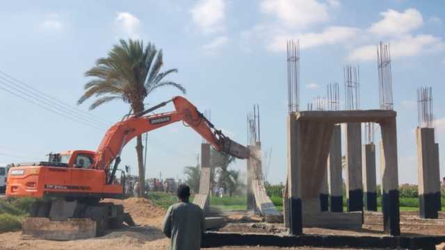 إزالة 22 حالة تعدٍ على الأراضي الزراعية في بني سويف