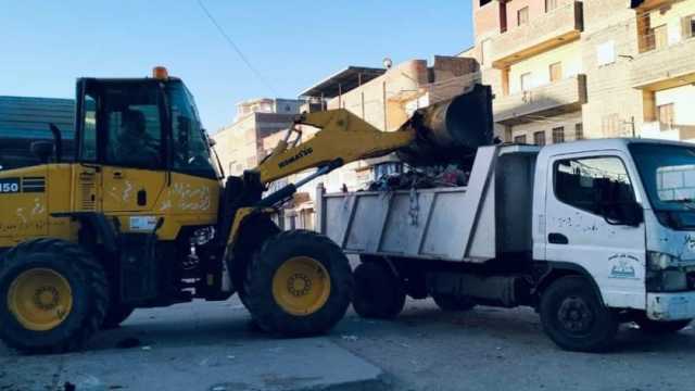 رفع مستوى النظافة والقضاء على مقالب التراكمات والمخلفات ببيلا في كفر الشيخ