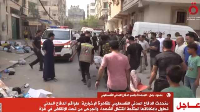 الدفاع المدني الفلسطيني: غزة مقبلة على كارثة إنسانية.. ولا مناطق آمنة في القطاع