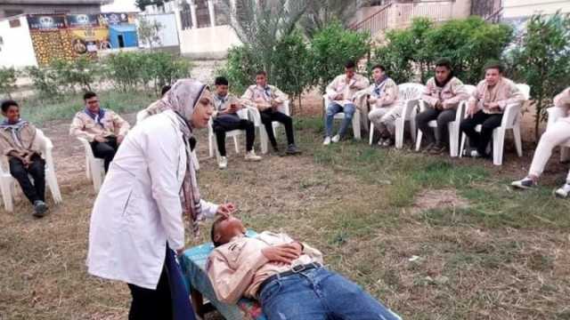 دورة تدريبية في الإسعافات الأولية لعشائر الجوالة بمراكز شباب فوة 