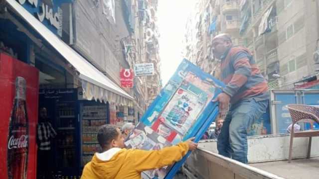 إزالة 110 حالات إشغال طريق في حملات بحي المنتزه بالإسكندرية