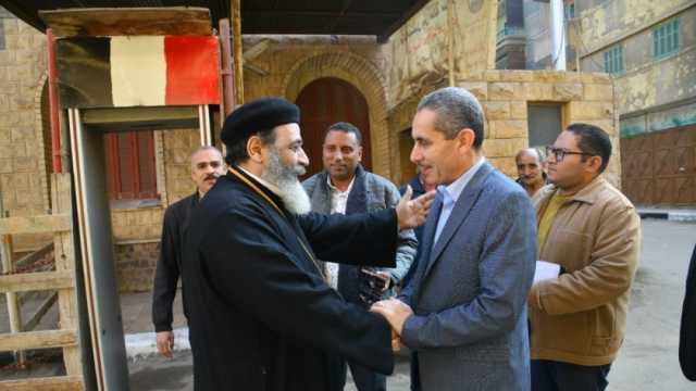 محافظ الغربية يتفقد محيط الكنائس استعدادا لعيد الميلاد المجيد