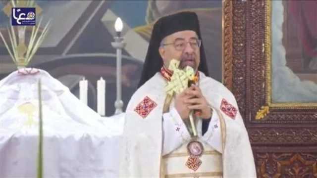 بطريرك الأقباط الكاثوليك يترأس قداس أحد الشعانين بقويسنا