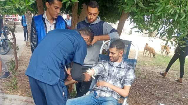 انطلاق حملة للتبرع بالدم في الإسماعيلية لصالح أهالي غزة