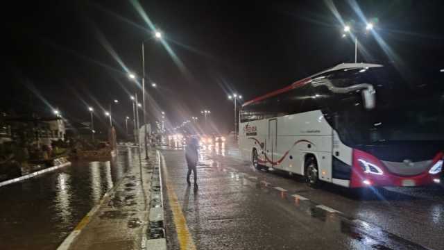 سقوط أمطار غزيرة على مناطق متفرقة بجنوب سيناء