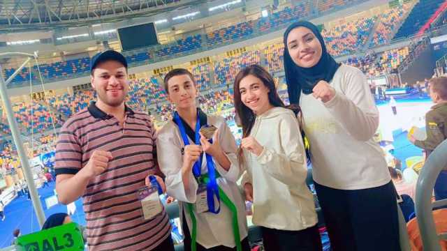 لاعب نادي المنصورة يحصد الميدالية الفضية في البطولة العربية الدولية للتايكوندو