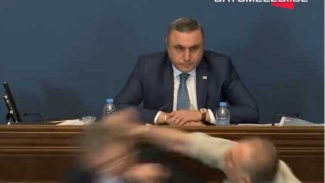 مشاجرة بالأيدي في البرلمان الجورجي بسبب «التمويل الخارجي»