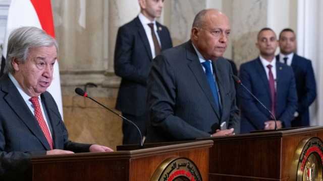 وزير الخارجية يتلقى اتصالاً من أمين عام الأمم المتحدة حول الوضع في غزة