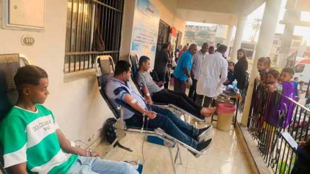 مركز شباب أسوان يطلق حملة تبرع بالدم لصالح المصابين الفلسطينيين