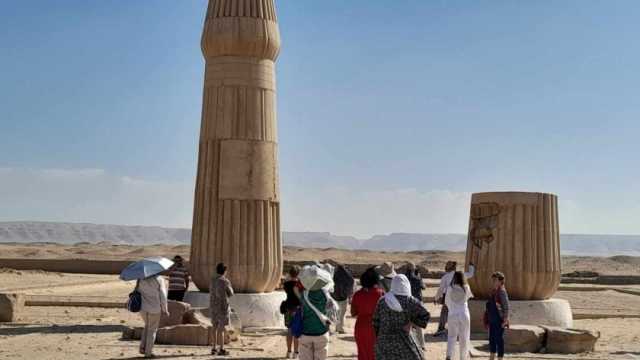 وفد سياحي متعدد الجنسيات يزور المناطق الاثرية بالمنيا