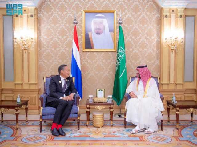 ولي العهد يلتقي رئيس وزراء تايلند على هامش انعقاد القمة الخليجية مع دول رابطة الآسيان