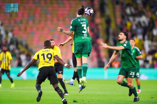 الجولة الـ26 من دوري روشن “جولة الديربيات”: تعادل الأهلي والاتحاد بهدفين لمثلهما