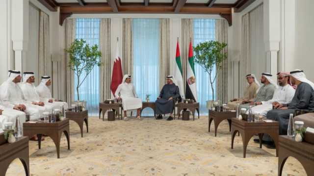 الرئيس الإماراتي يستقبل أمير قطر ويبحثان العلاقات الثنائية