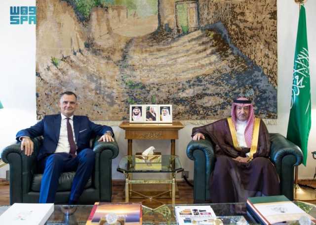 ناقشا الموضوعات ذات الاهتمام المشترك.. نائب وزير الخارجية يستقبل سفير الاتحاد الأوروبي لدى المملكة
