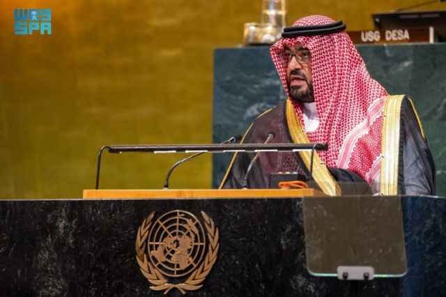 وزير الاقتصاد والتخطيط يلقي كلمة المملكة في المنتدى السياسي رفيع المستوى 2025 بمدينة نيويورك