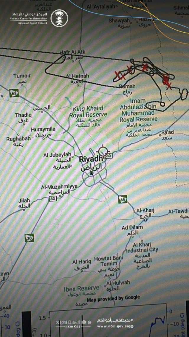 “برنامج الاستمطار” ينجح في زيادة الهاطل المطري على شمال شرق الرياض