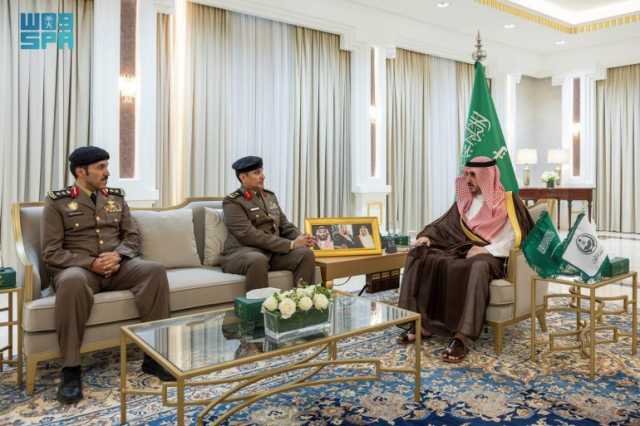 بمناسبة تعيينه حديثًا.. أمير الجوف يستقبل قائد قوة أمن الطرق بالمنطقة
