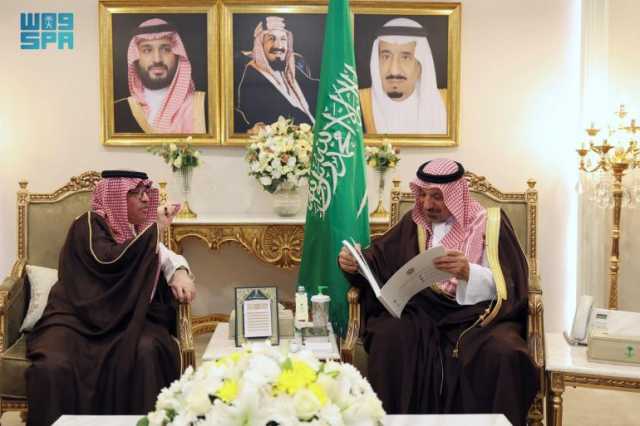 استعرض برامجها وأنشطتها بالمنطقة.. أمير نجران يستقبل رئيس المنظمة العربية للسياحة