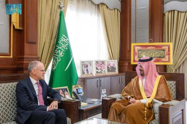 ناقشا المواضيع ذات الاهتمام المشترك.. أمير المدينة المنورة يستقبل السفير النمساوي لدى المملكة