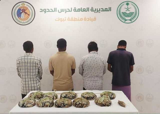 دوريات حرس الحدود بمنطقة تبوك تقبض على 4 مخالفين للائحة مزاولة الأنشطة البحرية في المملكة
